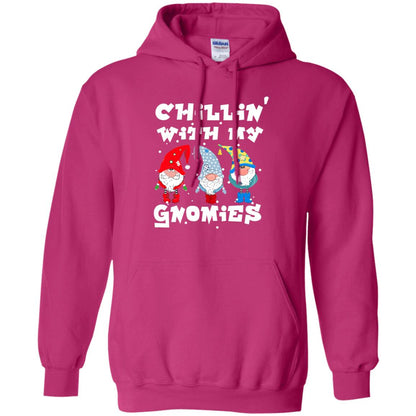 Chillin' With My Gnomies X-mas Gift Shirt For Mens Womens Kids Heliconia
