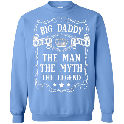 Big Daddy Original Vintage The Man Myth Legend Grandfather T-shirt Carolina Blue