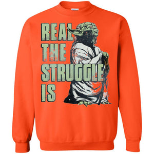 Film T-shirt Star Wars Yoda Real The Struggle Is Graphic