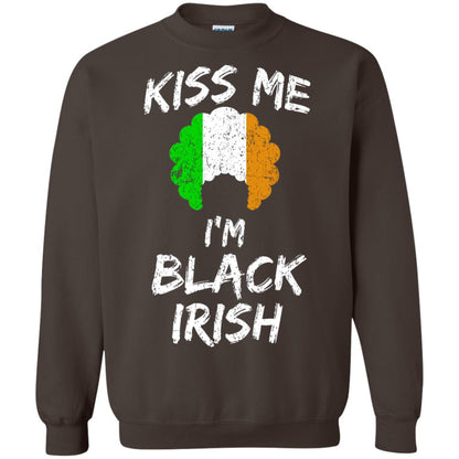 Kiss Me I_m Black Irish Funny St Patrick_s Day T-shirt Dark Chocolate