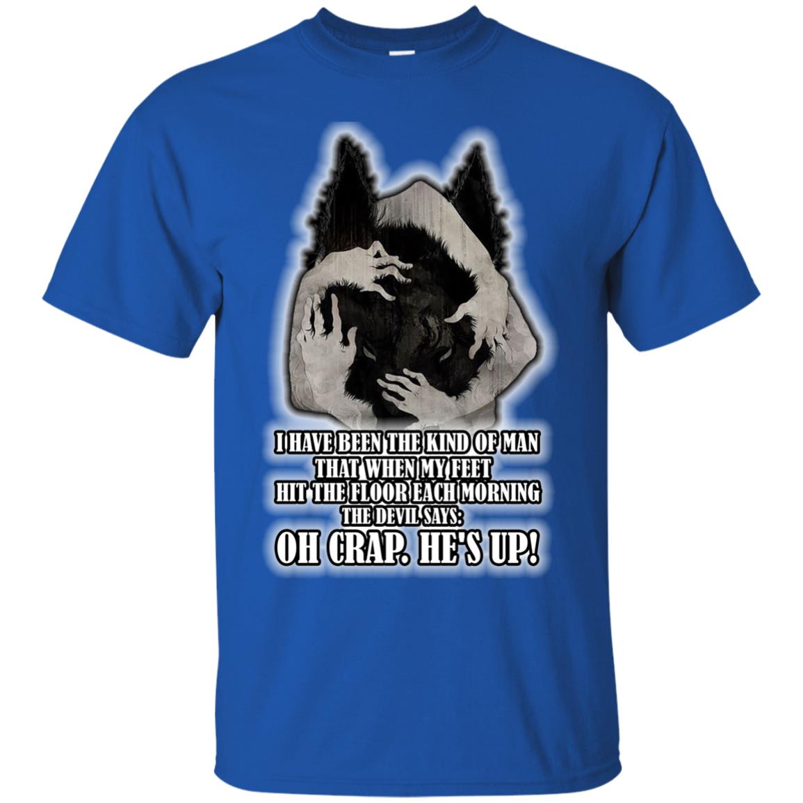 The Devil Say Oh Crap He Is Up Wolf Shirt Royal
