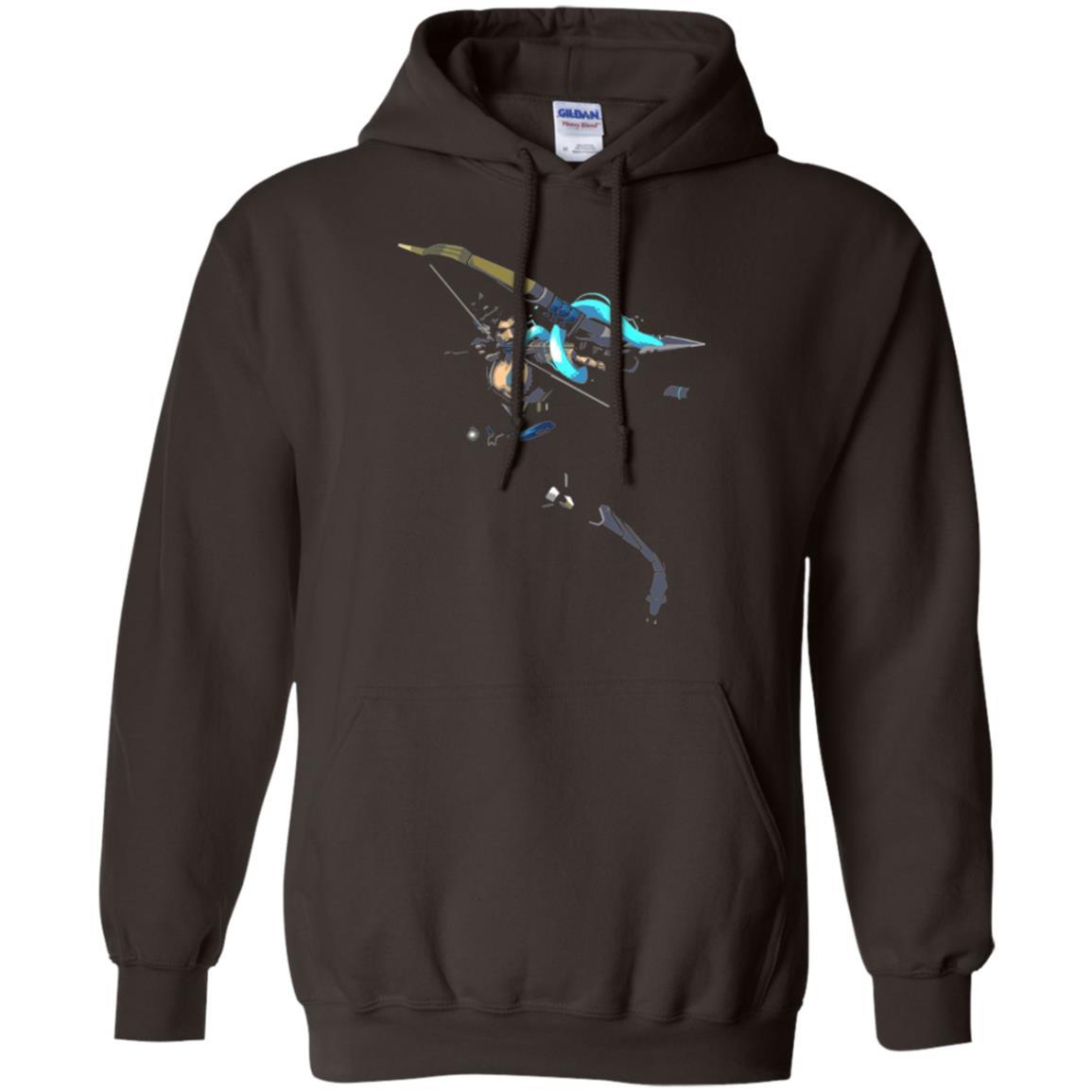 Overwatch Hanzo Dragonstrike Spray T-shirt Dark Chocolate