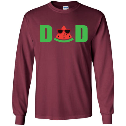 Dad Watermelon Funny Summer Melon Fruit Shirt For Daddy Maroon