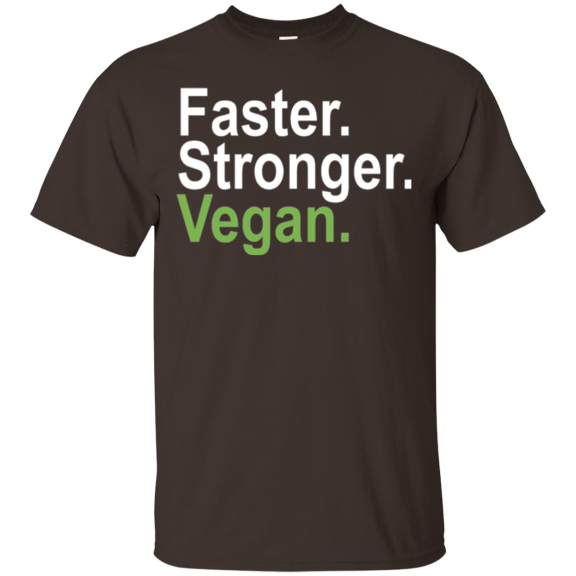 Vegetarian T-shirt Faster Stronger Vegan Dark Chocolate