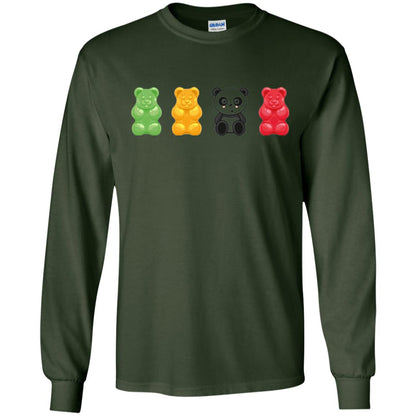 Bear Lover T-shirt Cute Panda Candy Bear Forest Green