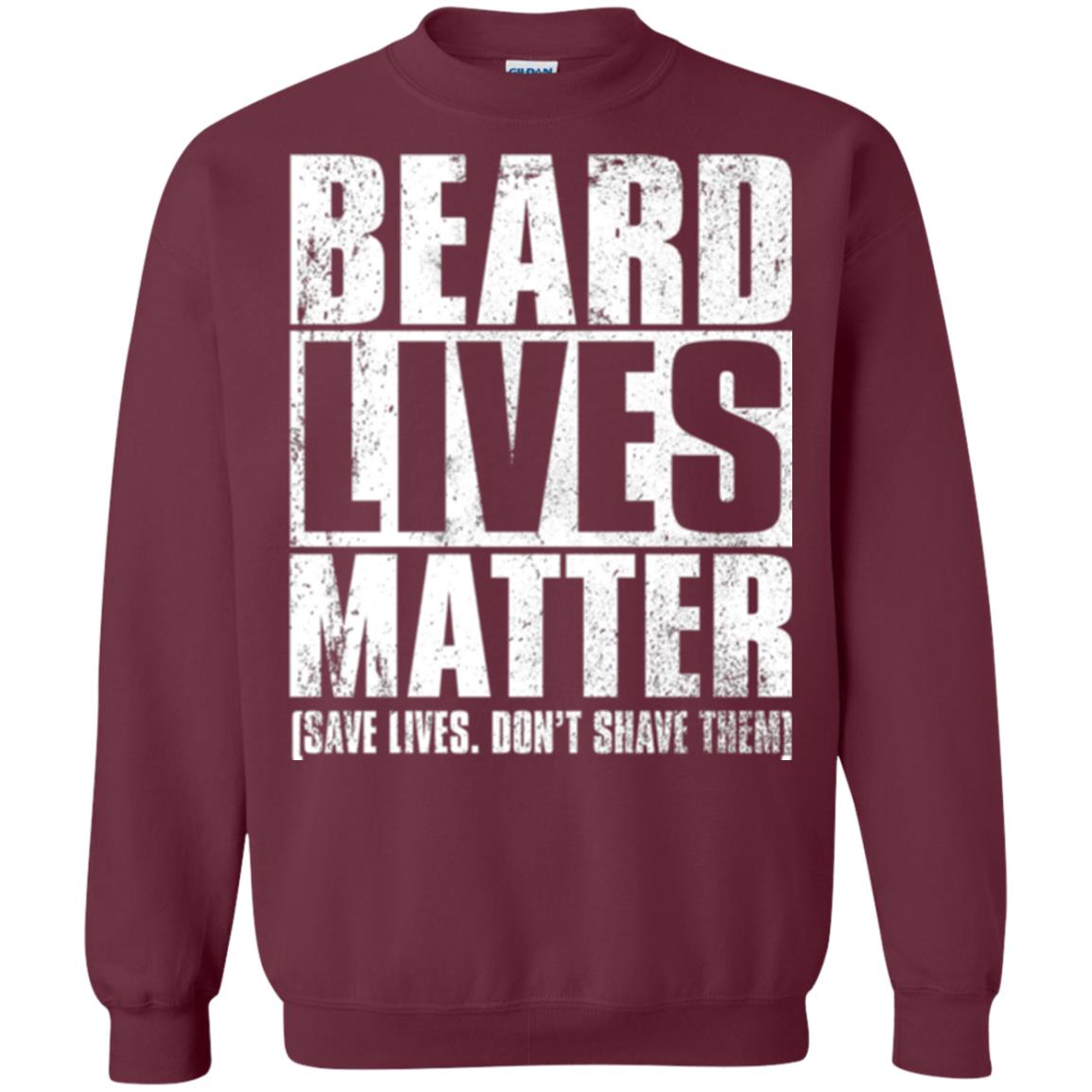 Beared Men T-shirt Beared Lives Matter Maroon