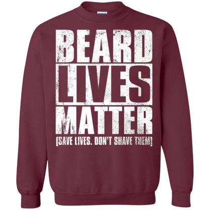 Beared Men T-shirt Beared Lives Matter Maroon