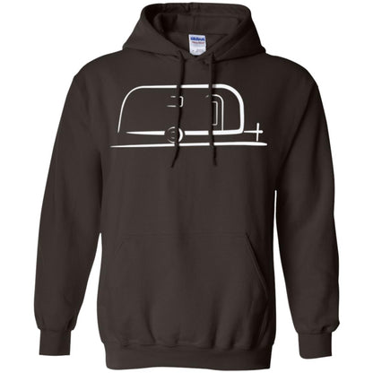 Vintage Airstream Style Streamlined Trailer T-shirt Dark Chocolate