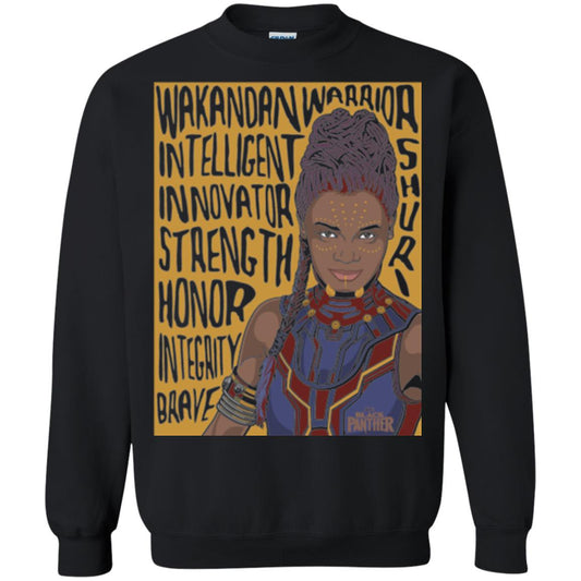 Black Panther Movie Shuri Word Art T-shirt Black