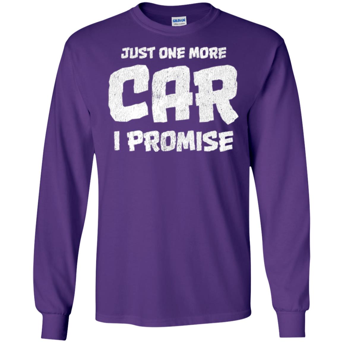 Car Lovers T-shirt Just One More Car I Promise Purple