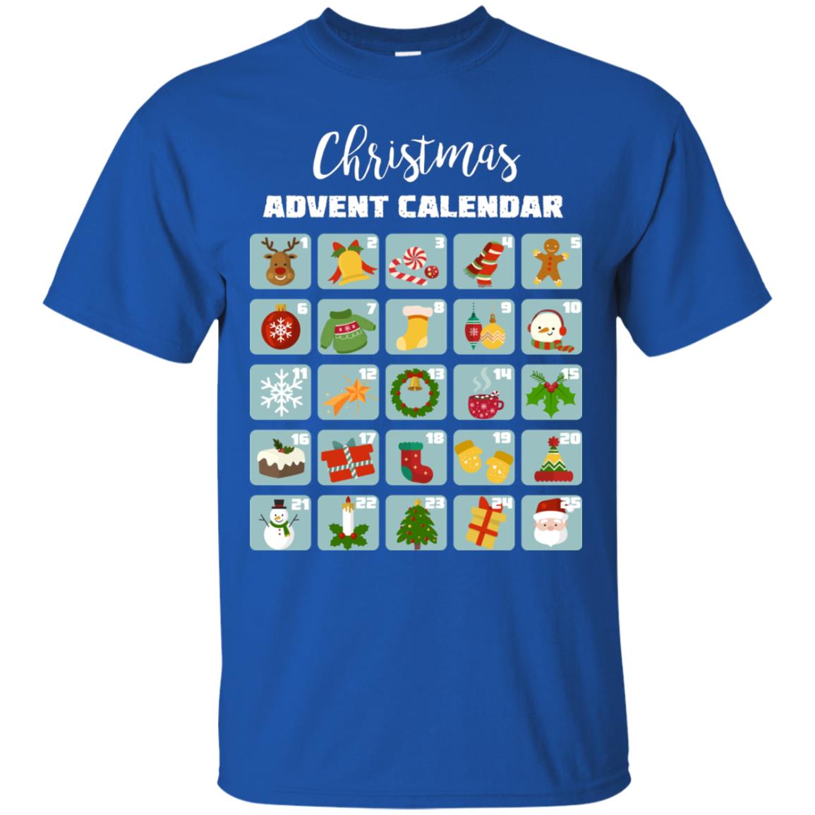 Christmas Calendar December 2018 Gift Shirt Royal