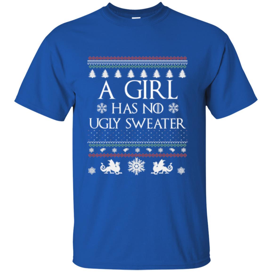 Christmas T-shirt Girl Has No Ugly Sweater Royal