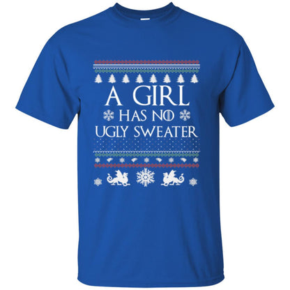 Christmas T-shirt Girl Has No Ugly Sweater Royal
