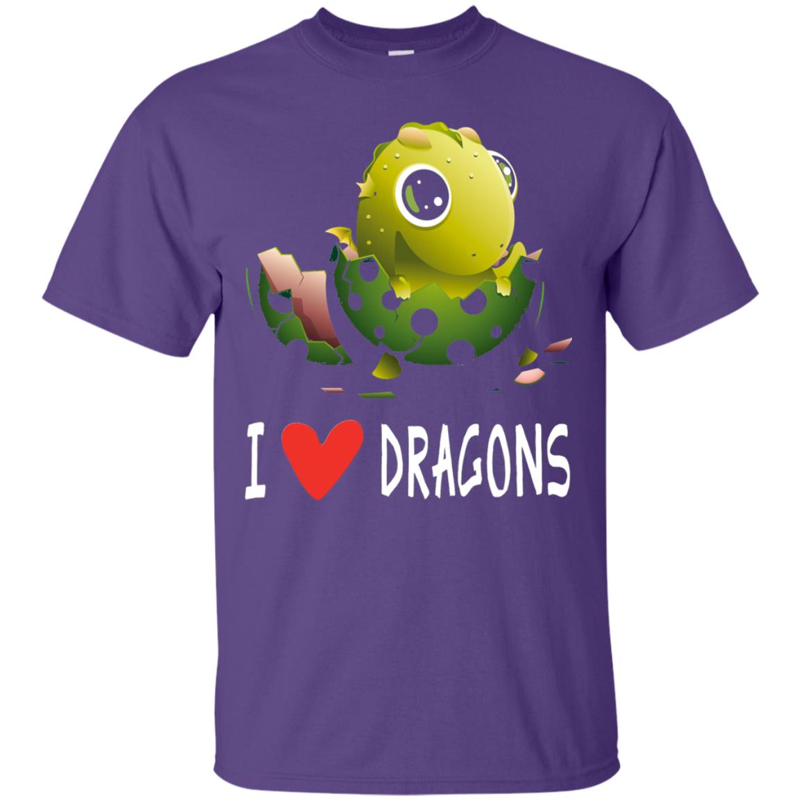 I Love Dragons Baby Dragon Lover Shirt Purple