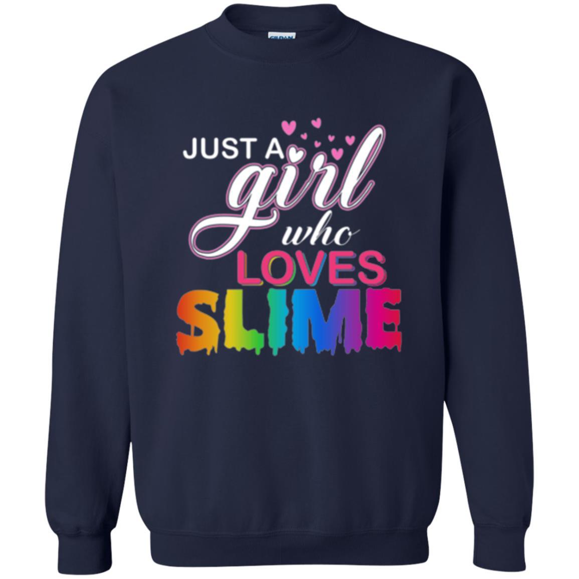 Slime T-shirt Just A Girl Who Loves Slime Navy