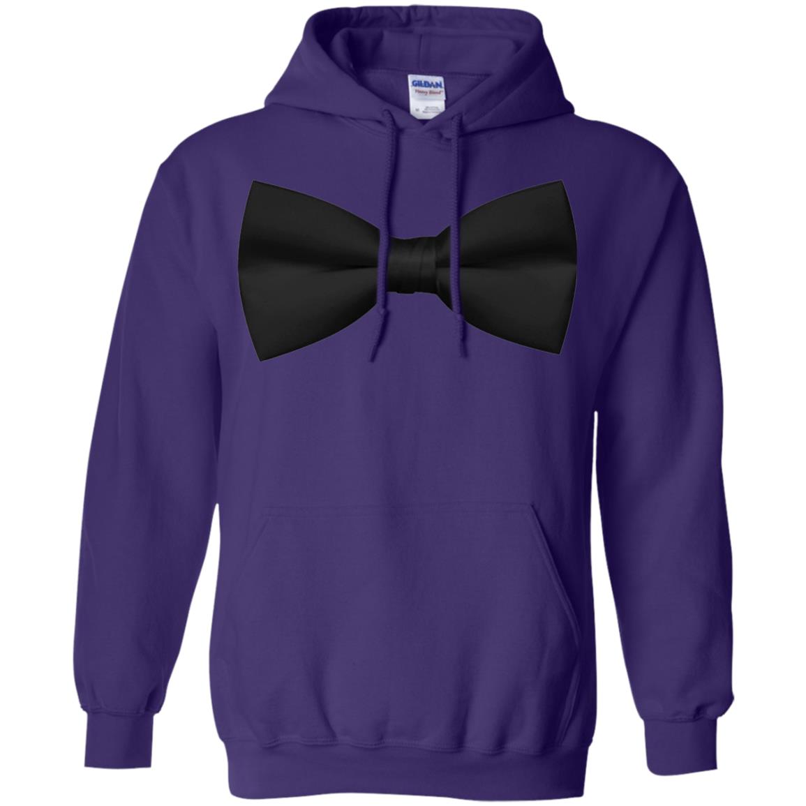 Big Black Bow Tie Tee Shirt Purple