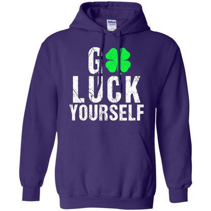 Go Luck Yourself Funny Saint Patrick_s Day T-shirt Purple