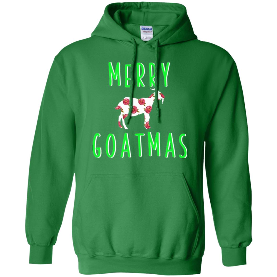 Goat Lovers T-shirt Merry Goatmas Irish Green
