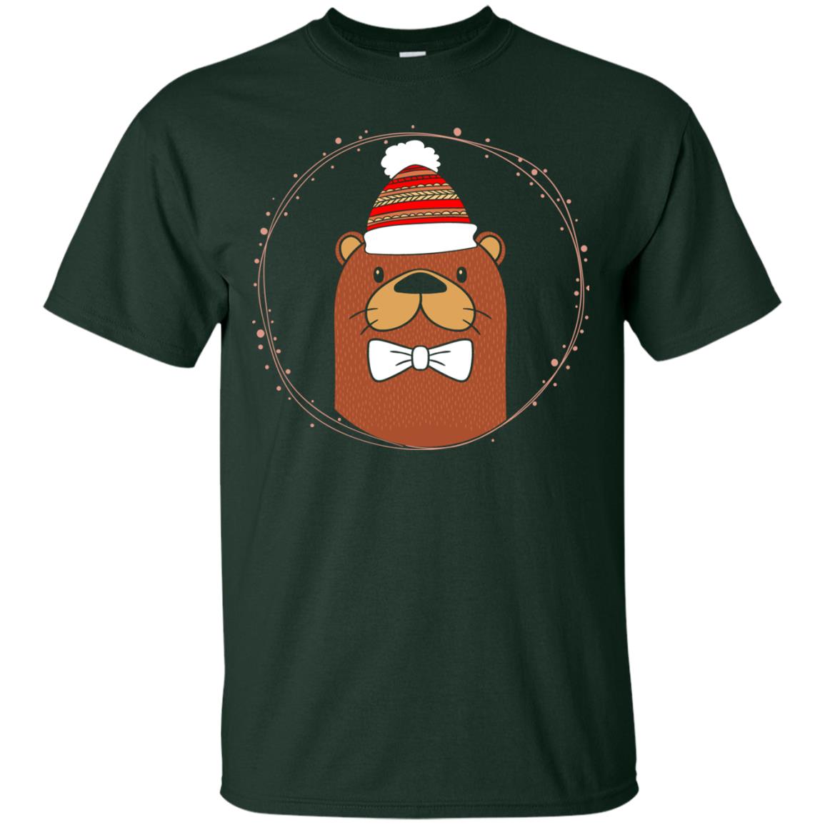 Otter Wearing A Lovely Beanie Gift Shirt For Otter Lover Forest