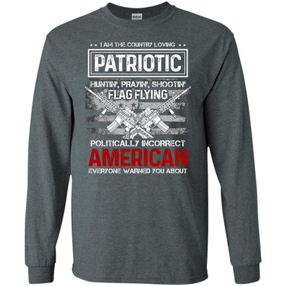 Politically Incorrect American Everyone Warned You About Military Shirt Dark Heather