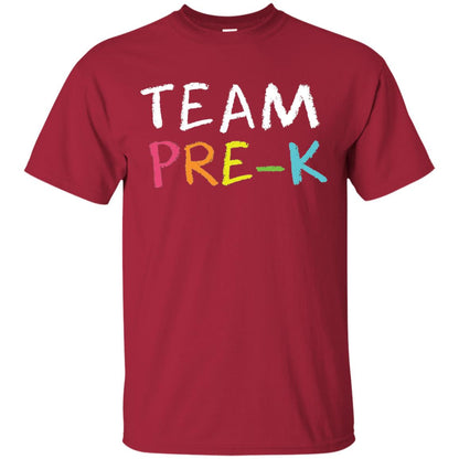 Team Pre-k Back To School Teacher T-shirt Cardinal