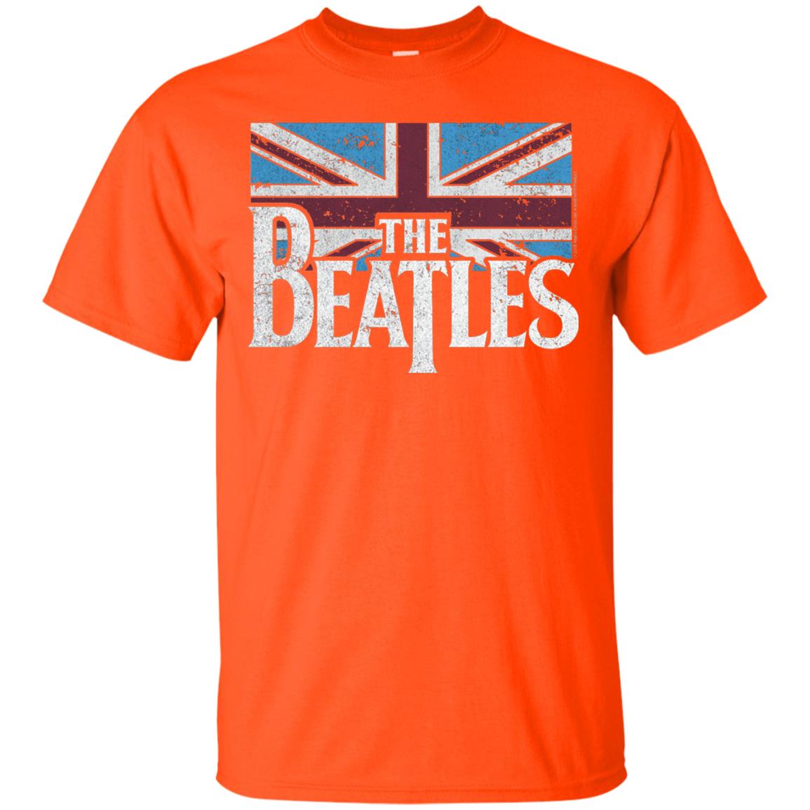 The Beatles British Flag Red Shirt Orange