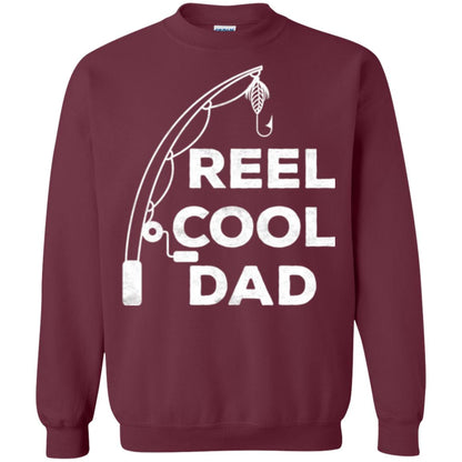 Fisherman T-shirt Reel Cool Dad Maroon