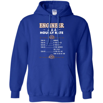 Engineer Hourly Rate Shirt For Mens Or Womens Royal