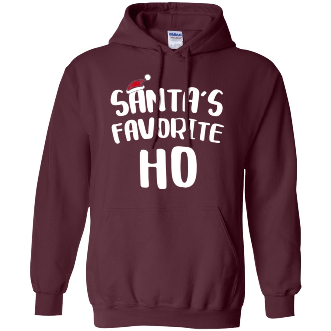 Christmas T-shirt Santa_s Favorite Ho Maroon