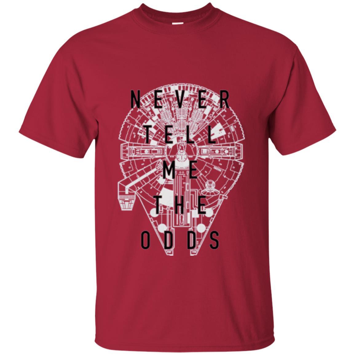 Film T-shirt Falcon Never Tell Me The Odds T-shirt Cardinal