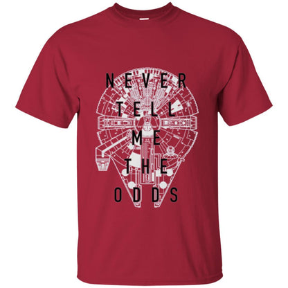 Film T-shirt Falcon Never Tell Me The Odds T-shirt Cardinal
