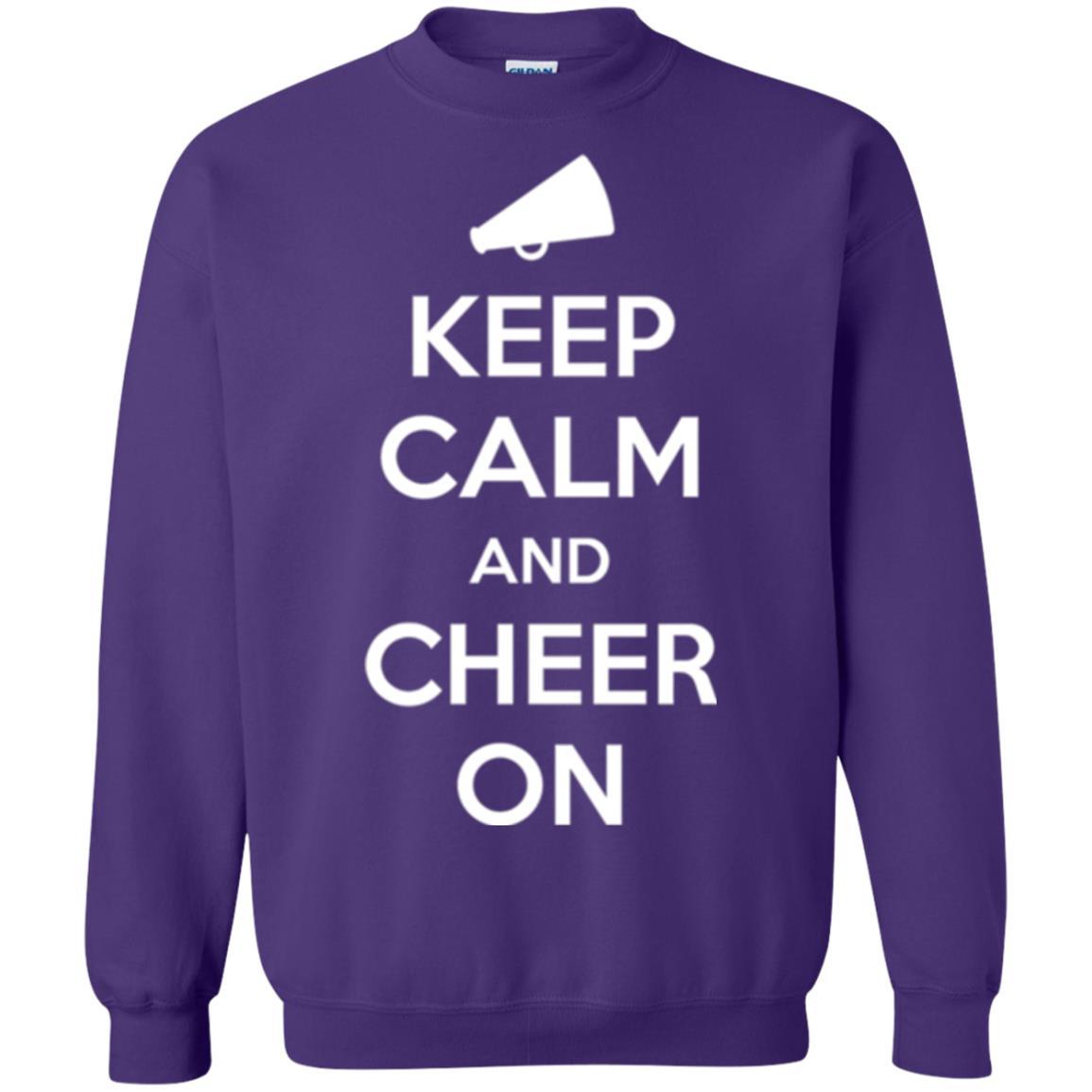 Cheerleader T-shirt Keep Calm And Cheer On Purple