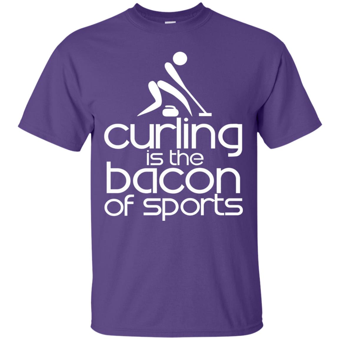 Funny Curling Is The Bacon Of Sports T-shirt Purple