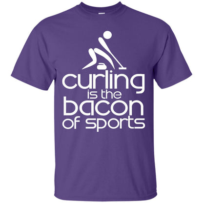 Funny Curling Is The Bacon Of Sports T-shirt Purple
