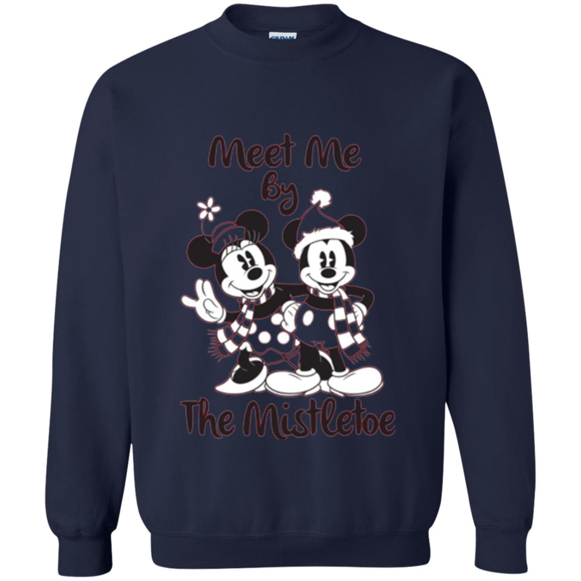 Christmas T-shirt Meet Me By Mistletoe Navy
