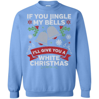 Christmas T-shirt If You Jingle My Bells Carolina Blue