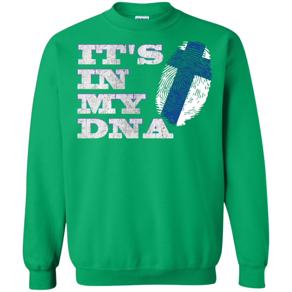 It's In My Dna Finnish Finland Flag Shirt Irish Green