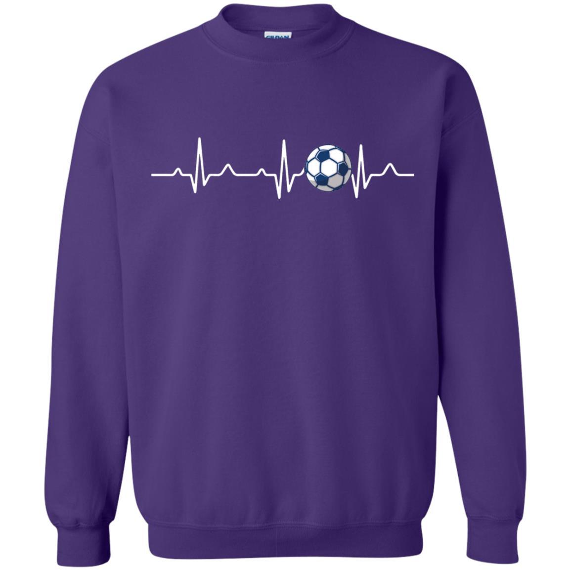 Heartbeat Soccer Lover T-shirt Purple