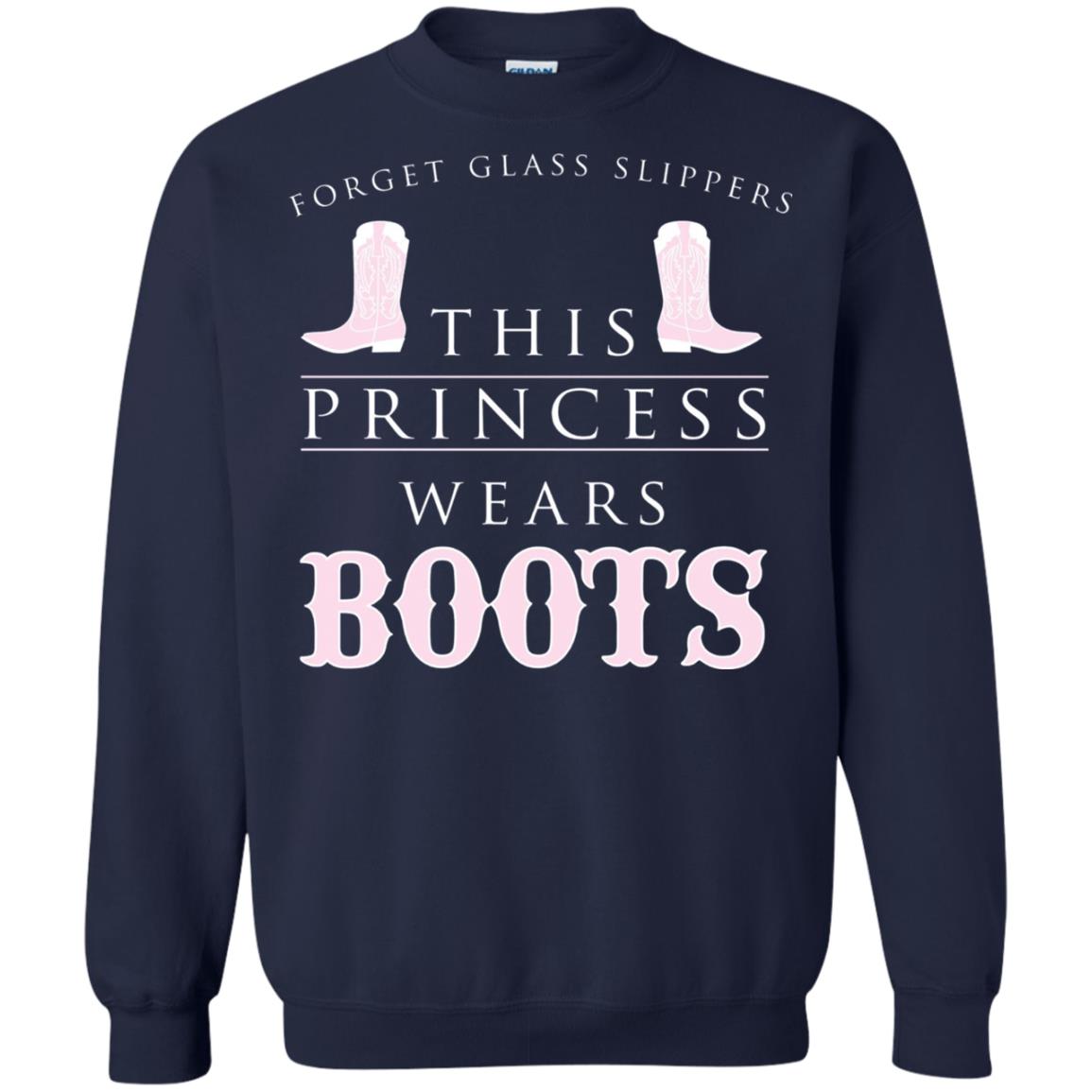 Forget Glass Slippers This Princess Wears Boots T-shirt Navy