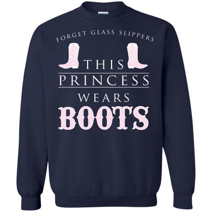Forget Glass Slippers This Princess Wears Boots T-shirt Navy