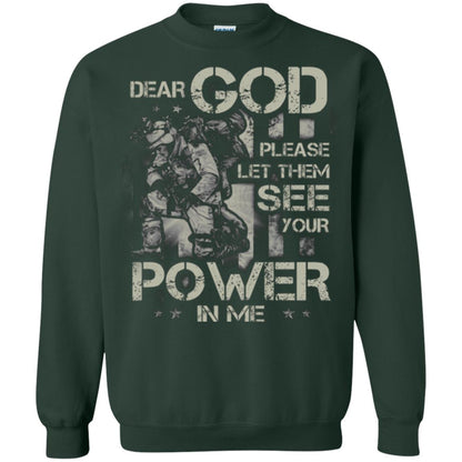 Dear God Please Let Them See Yuor Future In Me Military Shirt Forest Green