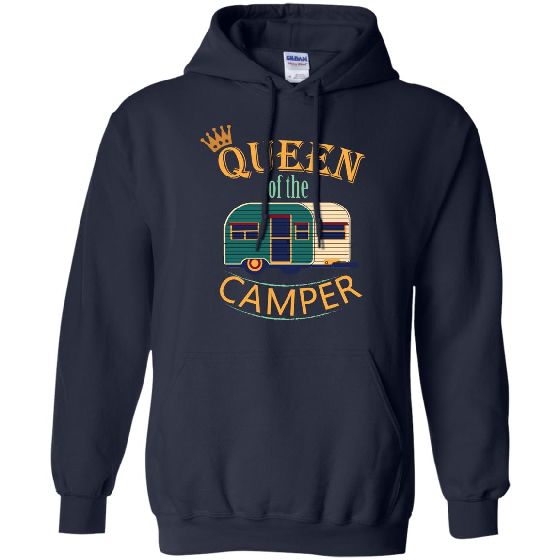 Queen Of The Camper Camping Lover Shirt Navy