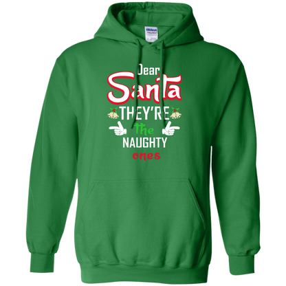 Christmas T-Shirt Dear Santa They're The Naughty Ones Irish Green