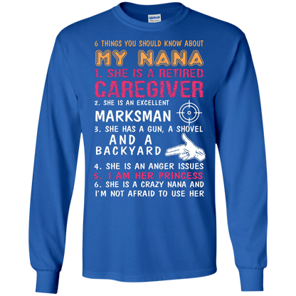 Family T-Shirt 6 Things You Should Know About My Nana Royal