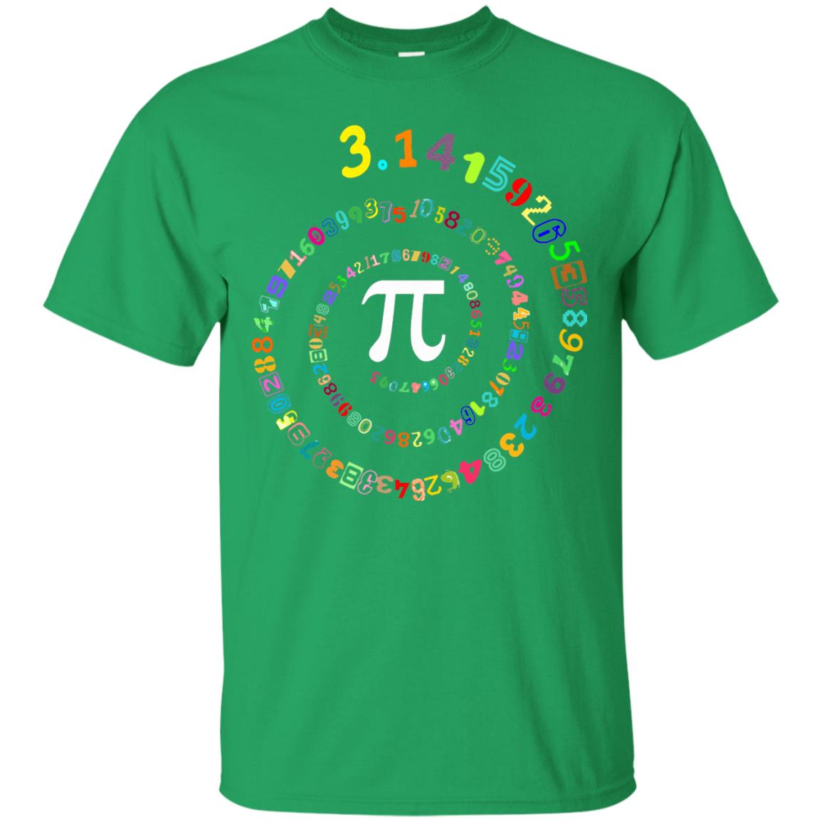 Pi Spiral Novelty Pi Day T-shirt Irish Green