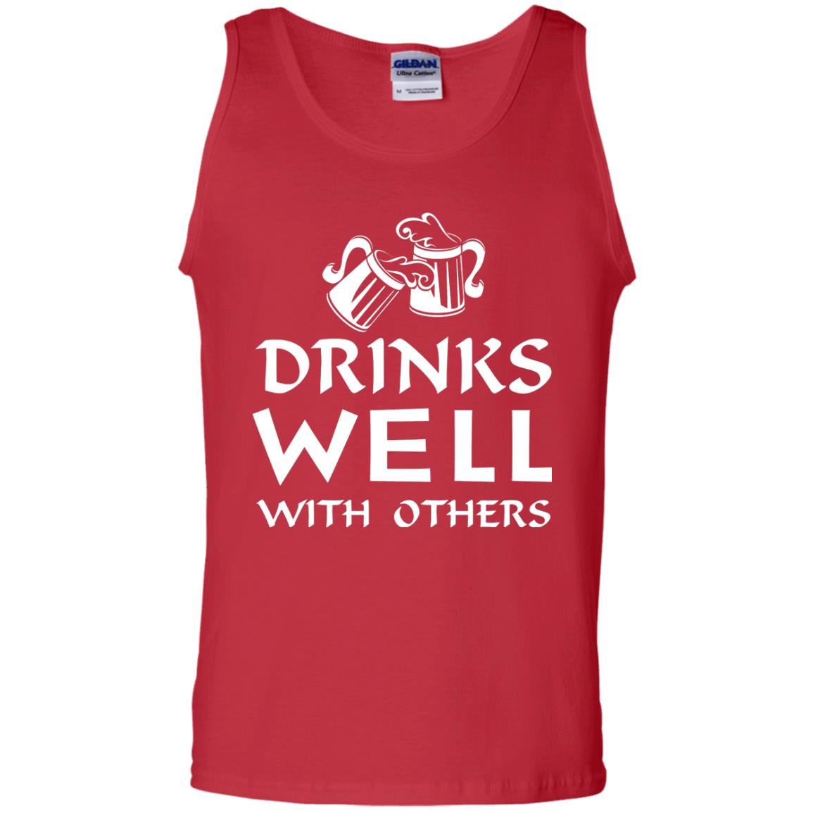 Drinks Well With Others St. Patrick_s Day T-shirt Red