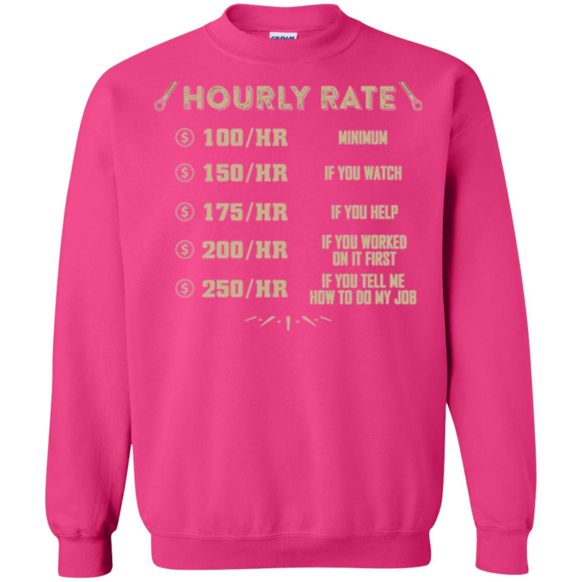 Mechanic T-shirt Mechanic Hourly Rate Heliconia