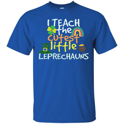 Cutest Little Leprechauns St. Patricks Day Teacher T-shirt Royal
