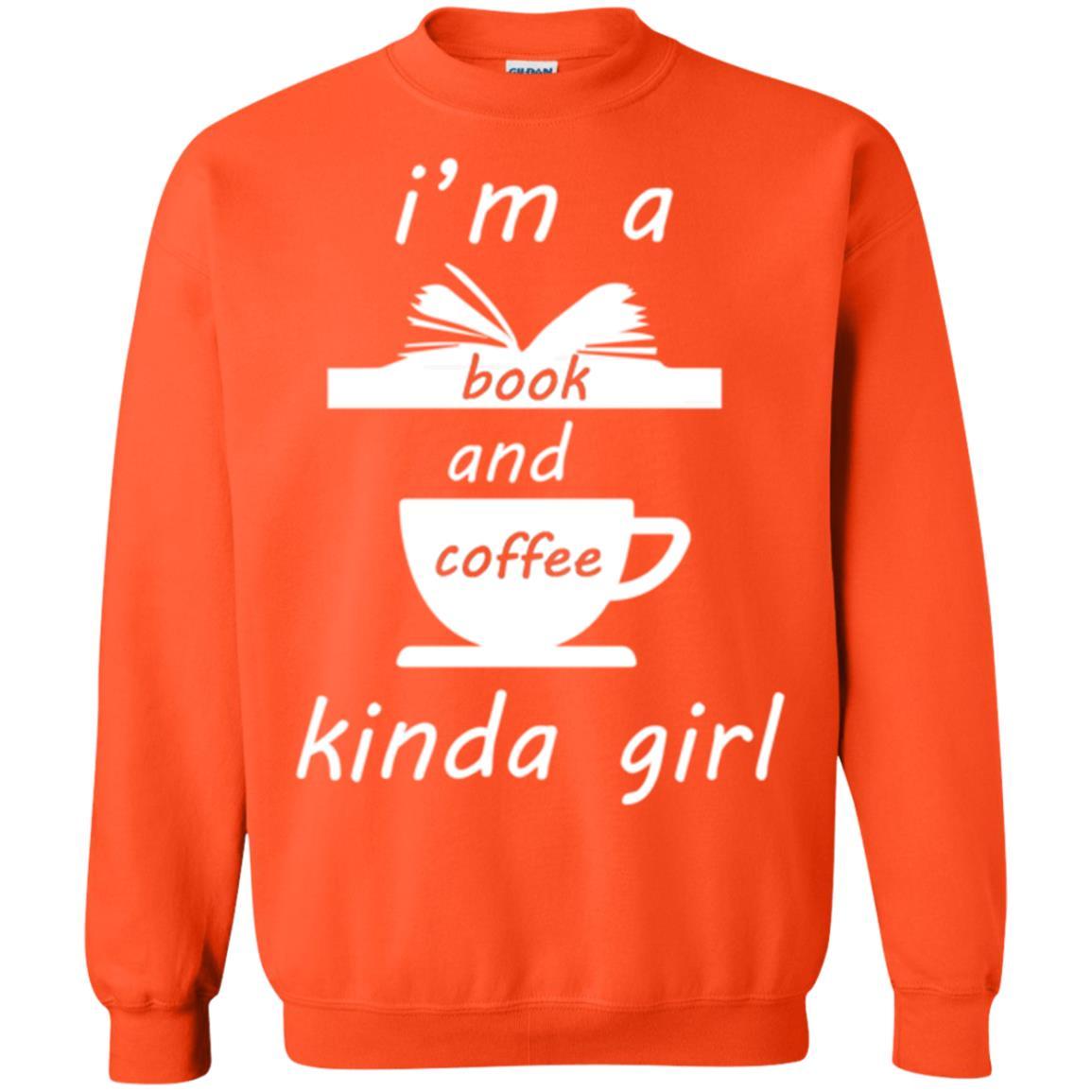 Book Lover T-shirt I'm A Book And Coffee Kinda Girl T-shirt Orange