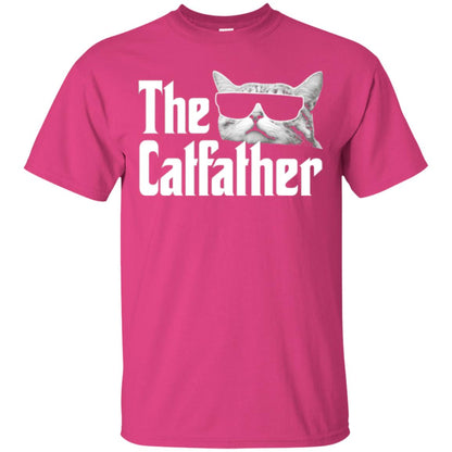 Funny Gift Shirt For Cat Daddy The Catfather T-shirt Heliconia